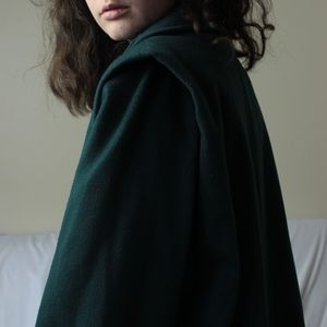 true vintage teal duster wool coat